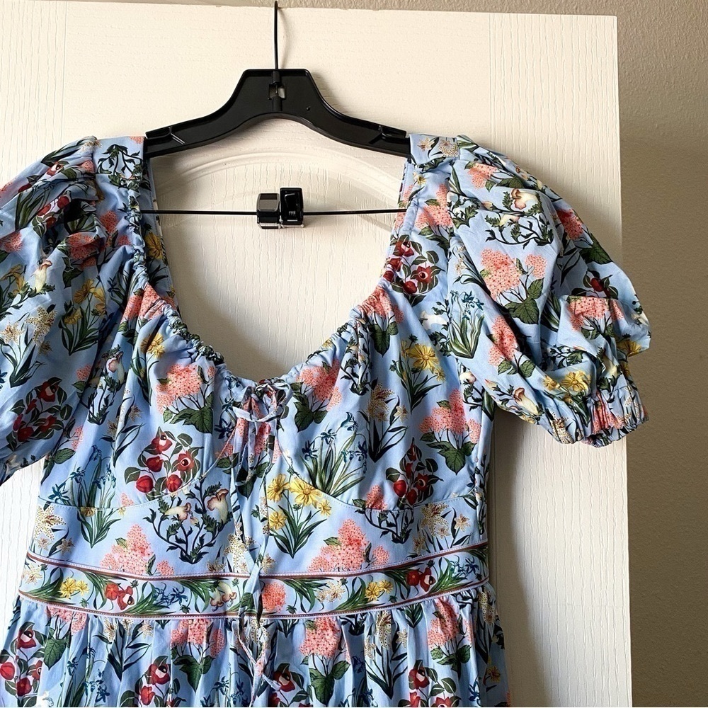 Agua Bendita Palmera Magdalena Dia Floral Midi Dress Multicolor Size Large NWT - Picture 8 of 11
